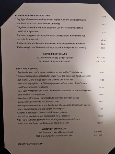 menu 0 of Hunsinger in der Goldenen Gans