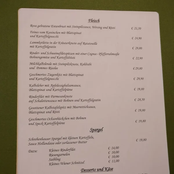 menu 1 of Hunsinger in der Goldenen Gans