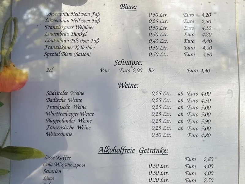 menu 1 of Luisengarten