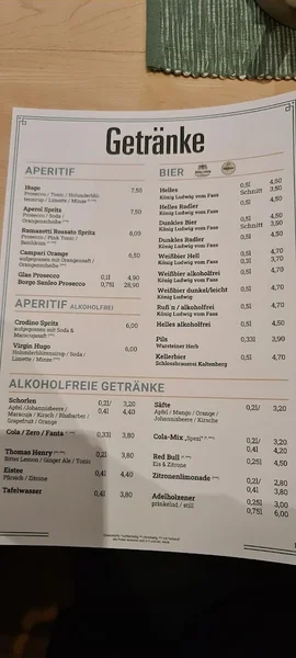 menu 0 of Prinzregent-Garten