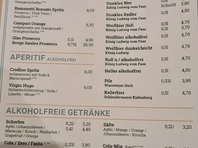 menu 0 of Prinzregent-Garten