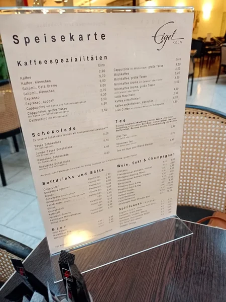 menu 0 of Café Konditorei Eigel