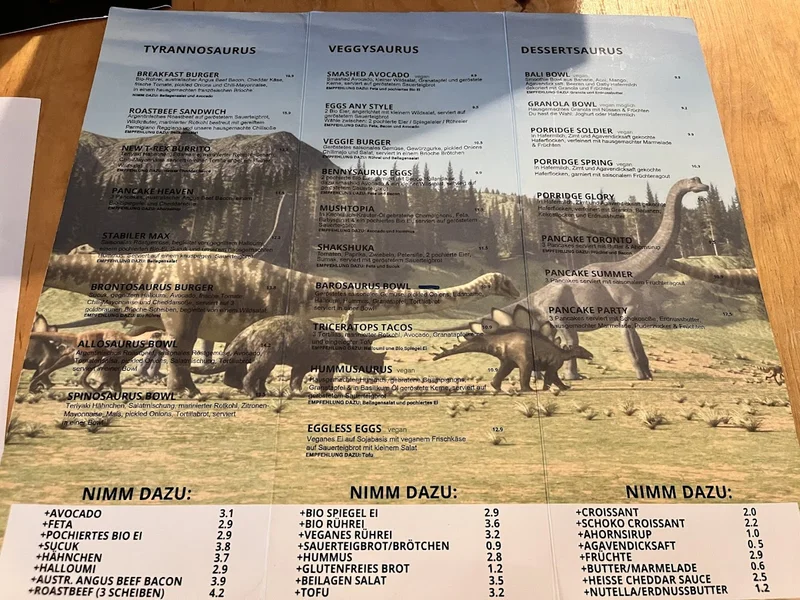 menu 0 of Kaffeesaurus
