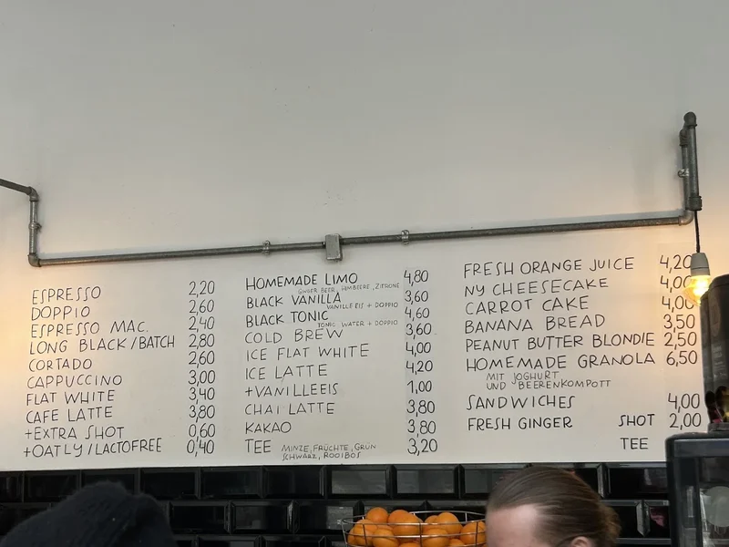 menu 0 of THE COFFEE GANG