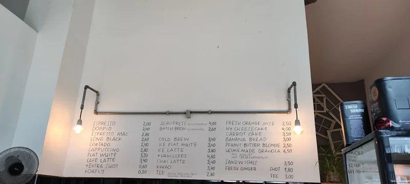 menu 1 of THE COFFEE GANG