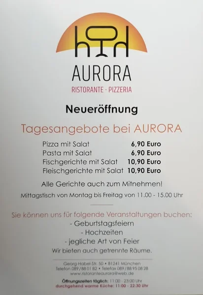 menu 0 of Aurora im Grünen Kranz