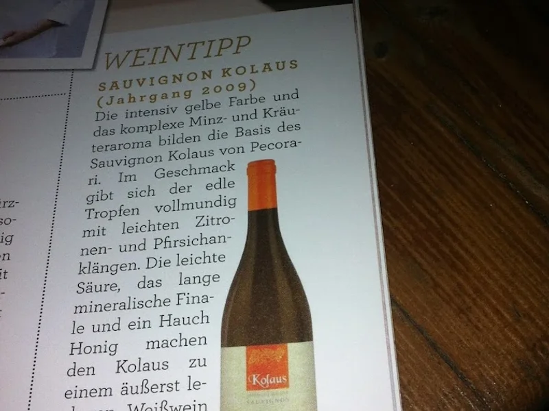 menu 0 of Ristorante Menzingers