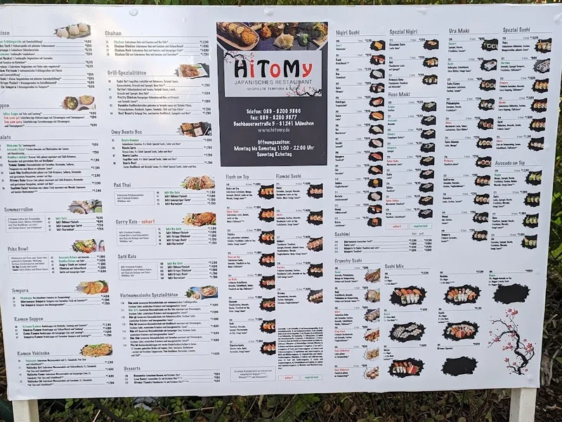 menu 2 of Hitomy Japanisches Restaurant
