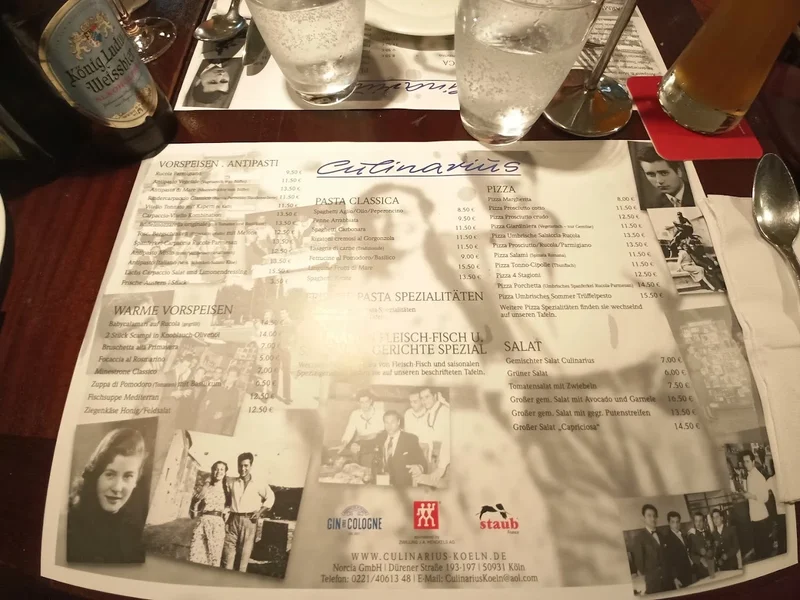 menu 1 of Culinarius