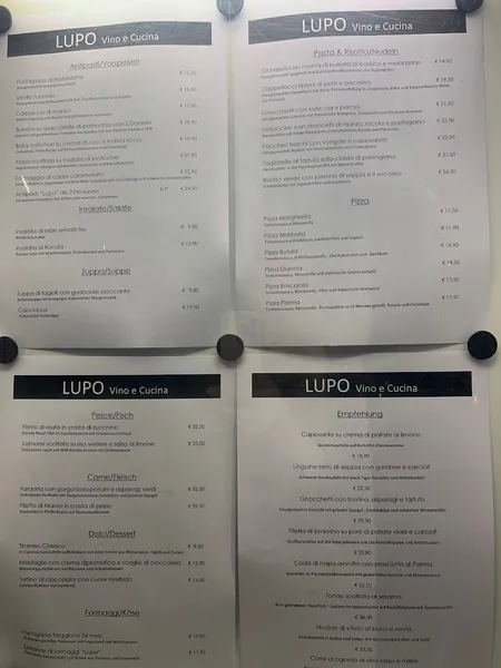 menu 0 of Lupo Vino e Cucina