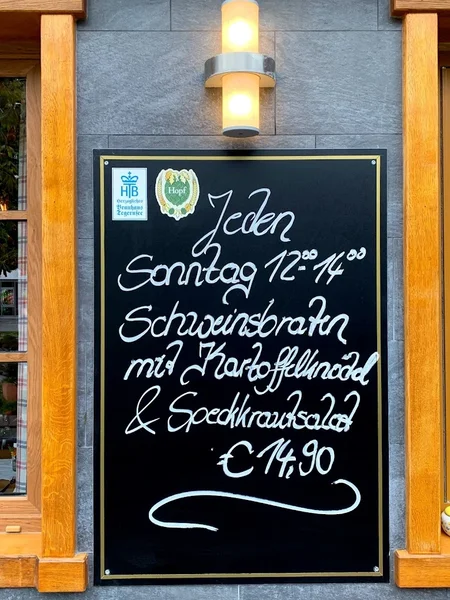 menu 2 of Naumann's Hüttnwirt