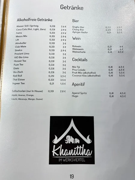 menu 0 of Khanittha Im Werksviertel