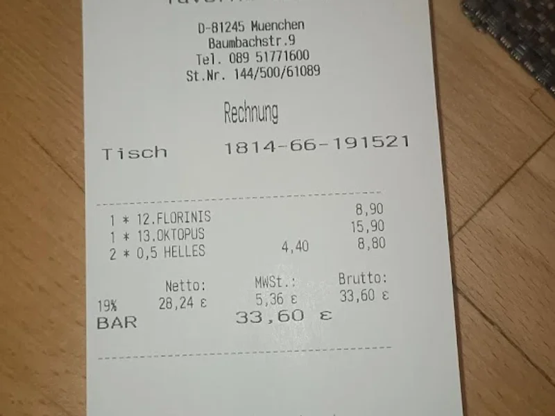 menu 2 of OreXi Taverna