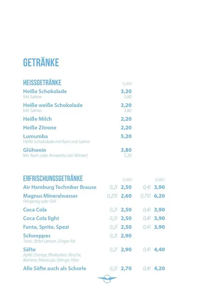 menu 0 of Café Himmelsschreiber