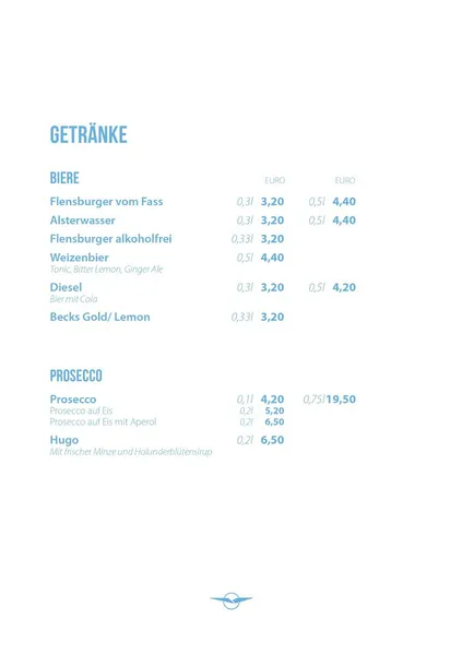 menu 1 of Café Himmelsschreiber