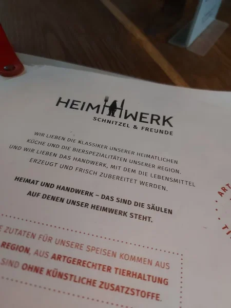 menu 0 of HeimWerk Glockenbachviertel