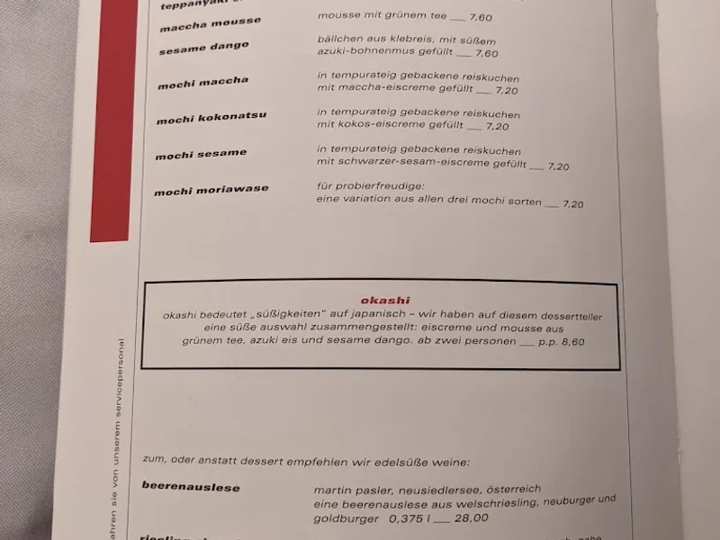 menu 0 of Sushi & Soul