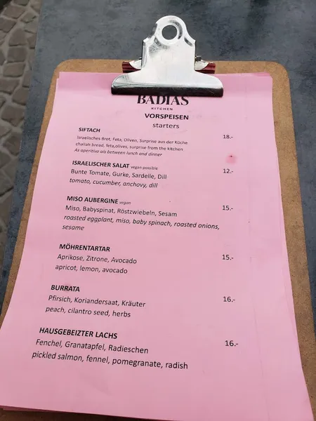 menu 2 of Schirn Café Bar Restaurant