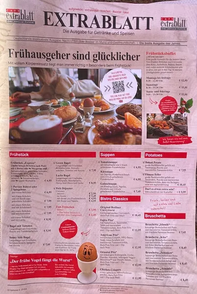 menu 0 of Cafe Extrablatt Hannover Altenbekener Damm