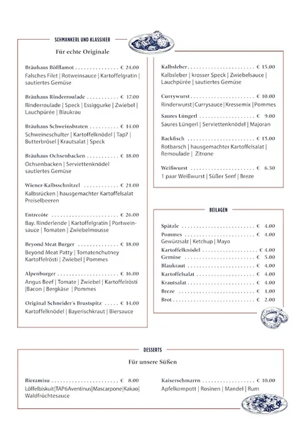 menu 0 of Schneider Bräuhaus Berg am Laim