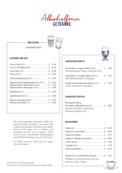 menu 2 of Schneider Bräuhaus Berg am Laim