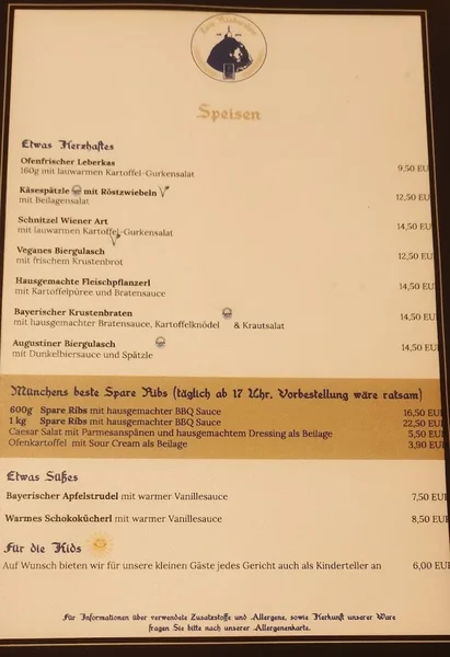 menu 1 of Zum Riederstein