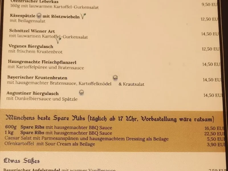 menu 1 of Zum Riederstein