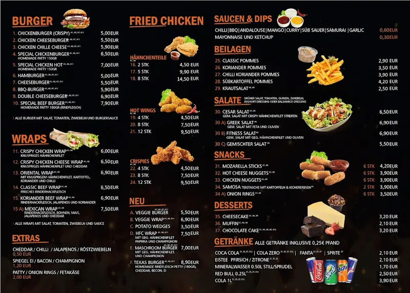 menu 0 of Halal Fried Chicken & More