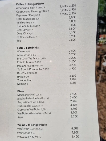 menu 2 of Gans Woanders