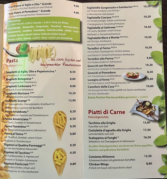 menu 1 of Pizzeria Da Toto