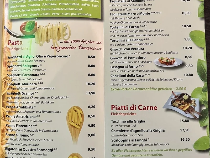 menu 1 of Pizzeria Da Toto