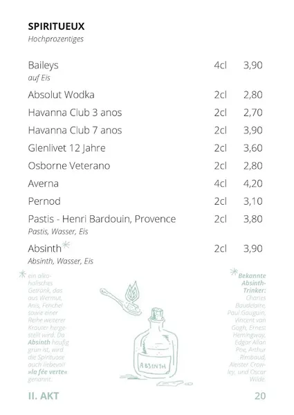 menu 2 of Café LIVRES