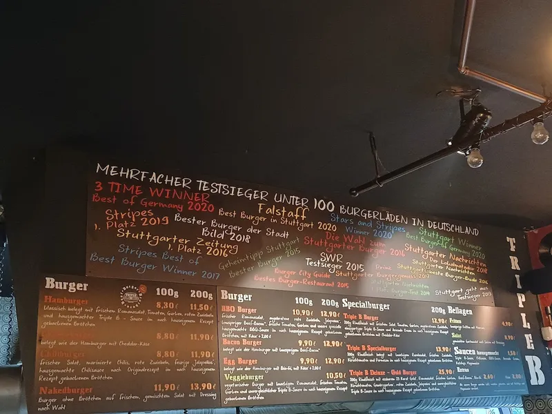 menu 1 of Triple B - Beef Burger Brothers