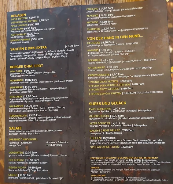 menu 0 of Burgerei