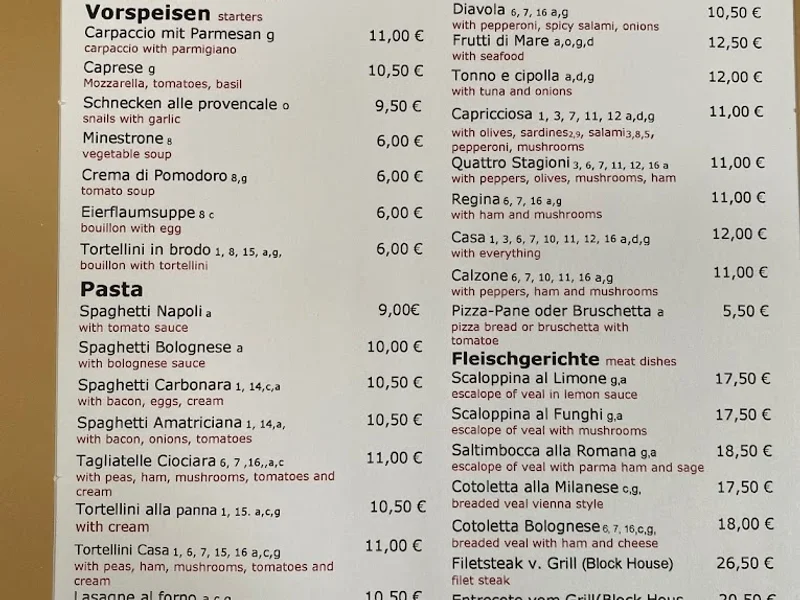 menu 0 of Tassilo da Sebastiano