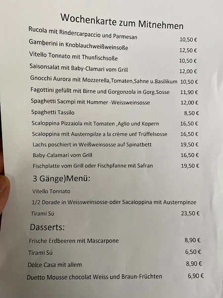 menu 1 of Tassilo da Sebastiano