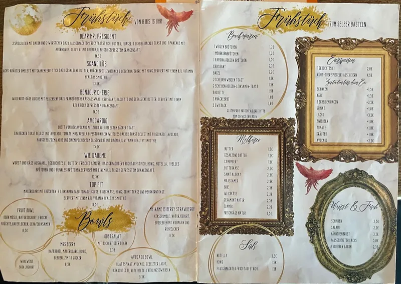 menu 0 of Café Europa