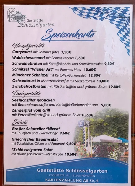 menu 1 of Schlösselgarten