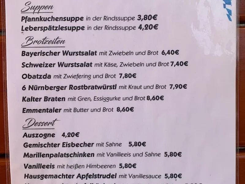menu 2 of Schlösselgarten