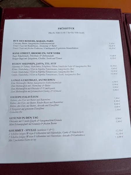 menu 0 of Café Leonar