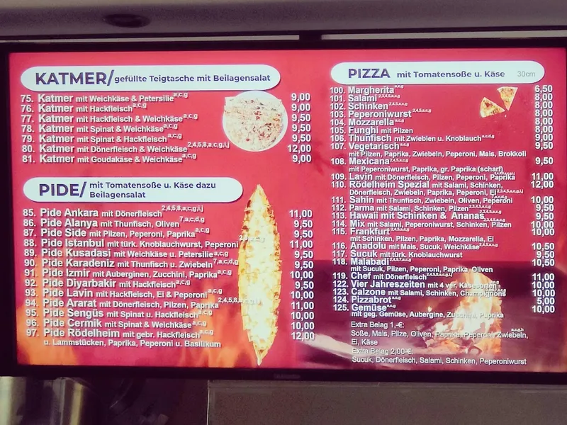 menu 1 of Lavin Restaurant
