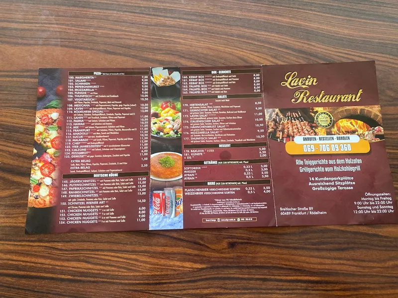 menu 2 of Lavin Restaurant