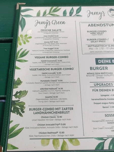 menu 1 of JAMY’S Burger Frankfurt Römer