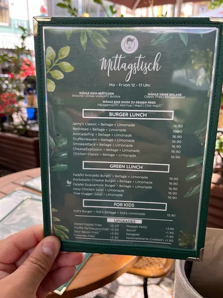 menu 2 of JAMY’S Burger Frankfurt Römer