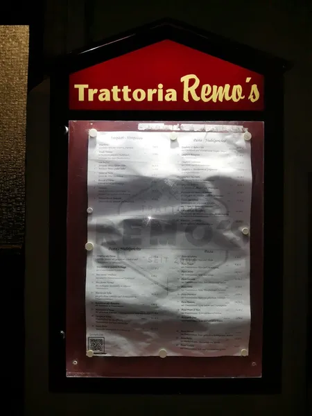 menu 2 of Trattoria Remo's