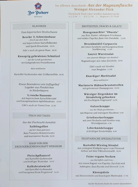 menu 0 of Der Pschorr