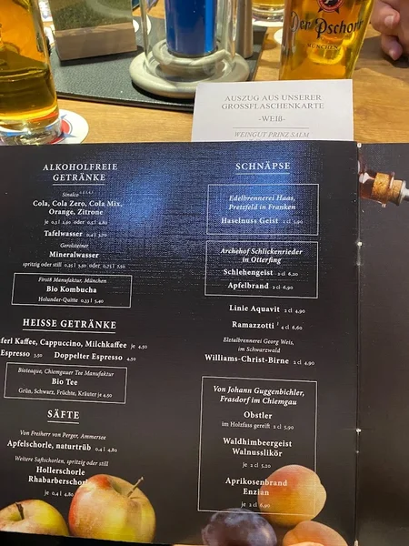 menu 1 of Der Pschorr