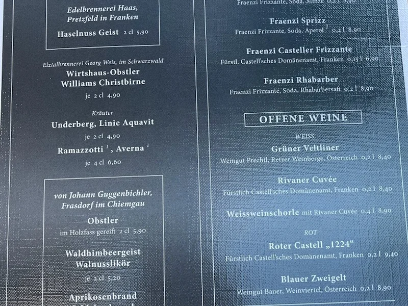 menu 2 of Der Pschorr