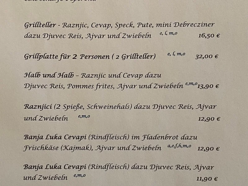 menu 1 of Zur Gartler Hütte