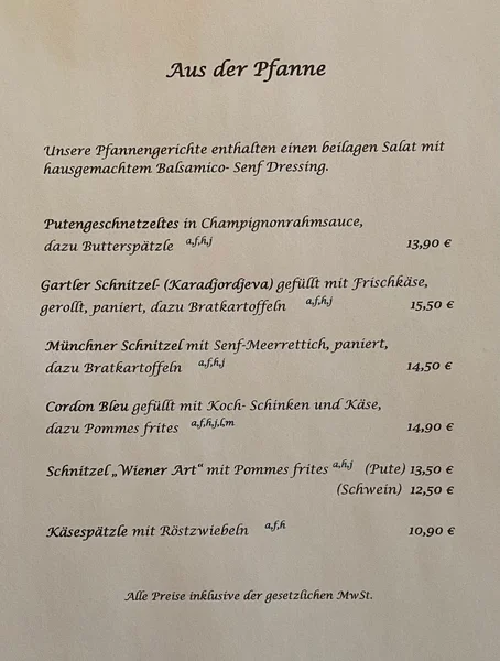 menu 0 of Zur Gartler Hütte